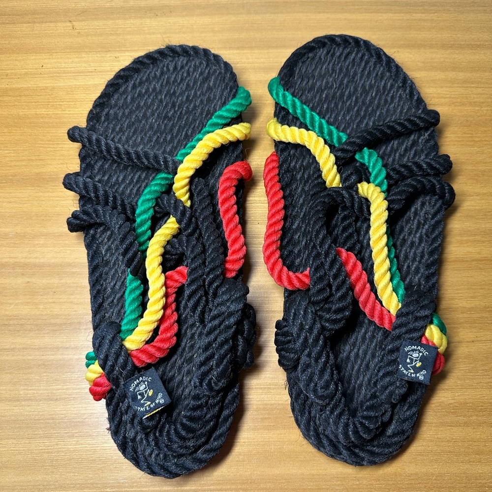 Nomadic State of Mind Rasta Rope Sandals 9.5/10